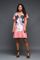ANABEL LEE. VESTIDO CORAL
