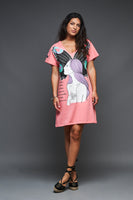 ANABEL LEE. VESTIDO CORAL