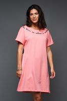 ANABEL LEE. VESTIDO CORAL