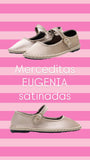 MCDPV. BAILARINA MERCEDITA " EUGENIA" SATINADA BEIGE - MI CALLE DE PUERTO VALLARTA