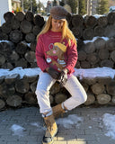 ANABEL LEE. SUDADERA CAFÉ