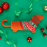 MCDPV. Paraguas Teckel Christmas ( MARRÓN)