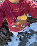 ANABEL LEE. SUDADERA CAFÉ