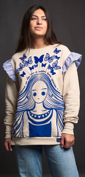 ANABEL LEE. SUDADERA MARIPOSAS - MI CALLE DE PUERTO VALLARTA