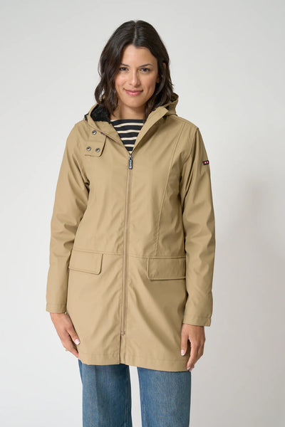 BATELA. CHUBASQUERO FORRO PELO LARGO. BEIGE CRI