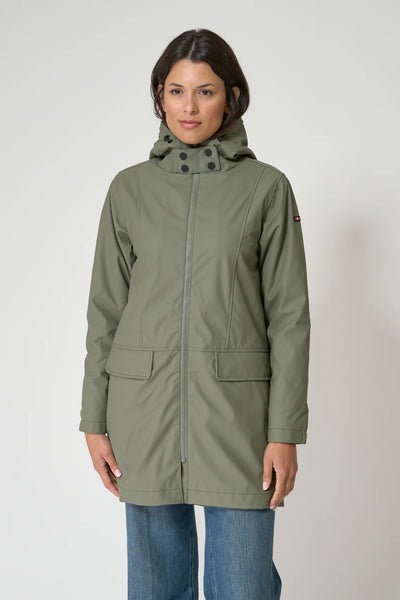 BATELA. CHUBASQUERO FORRO PELO LARGO. VERDE MUBA