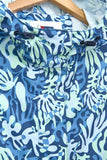 BATELA. CHUBASQUERO ESTAMPADO CAMO TURQUESA ( C3202)