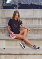 KEEP & TRENDY.  CAMISETA CARMELA (NEGRO) - MI CALLE DE PUERTO VALLARTA